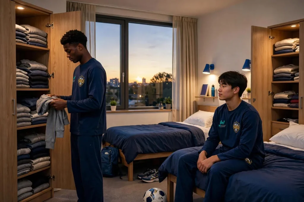 Chambre de résident sur le campus d'Allsports Academy